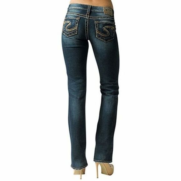Silver Jeans Lola 17" Distressed 28‎ Flare Jeans - Picture 1 of 12